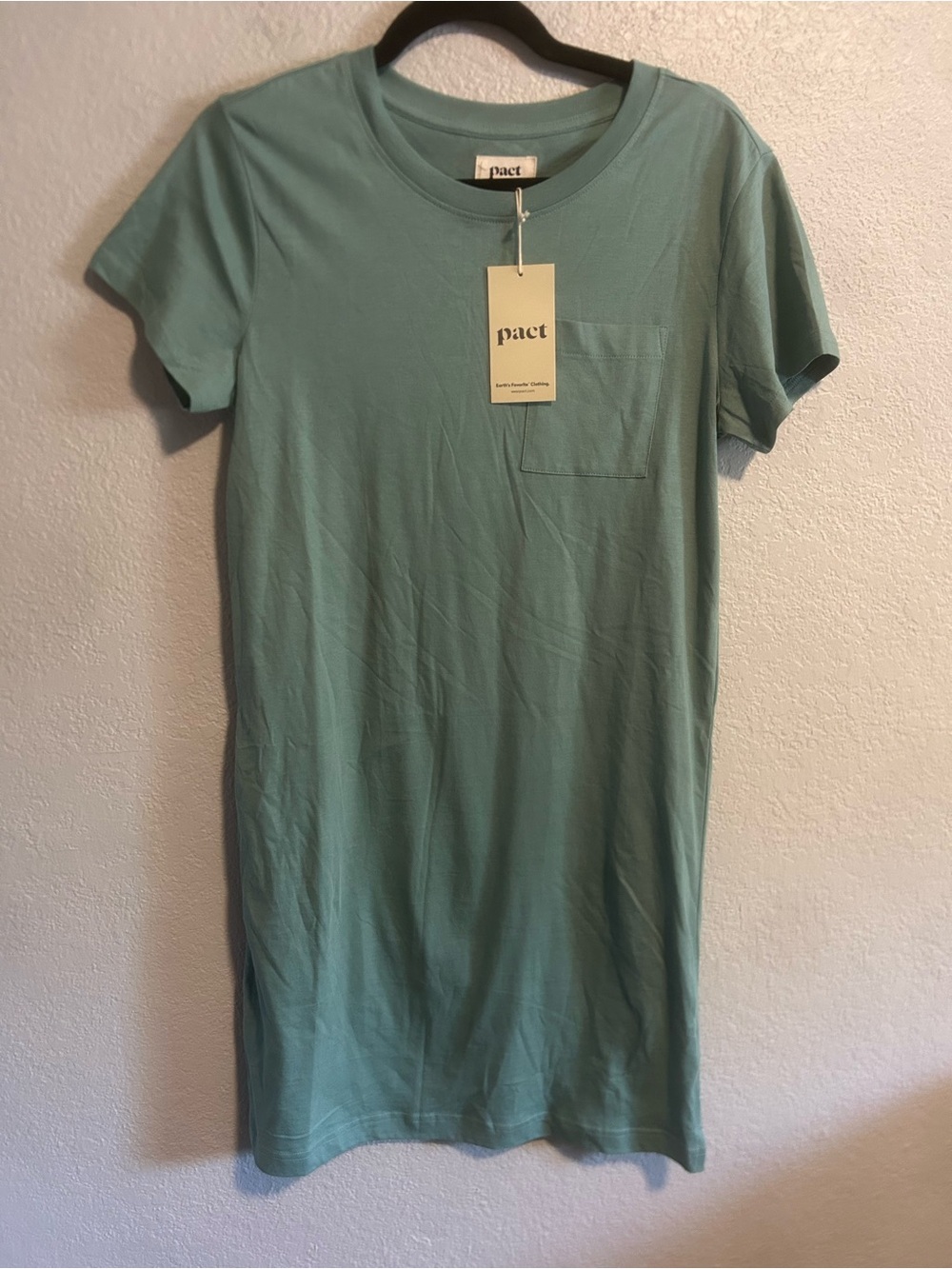 NWT pact 100% organic cotton t shirt dress
